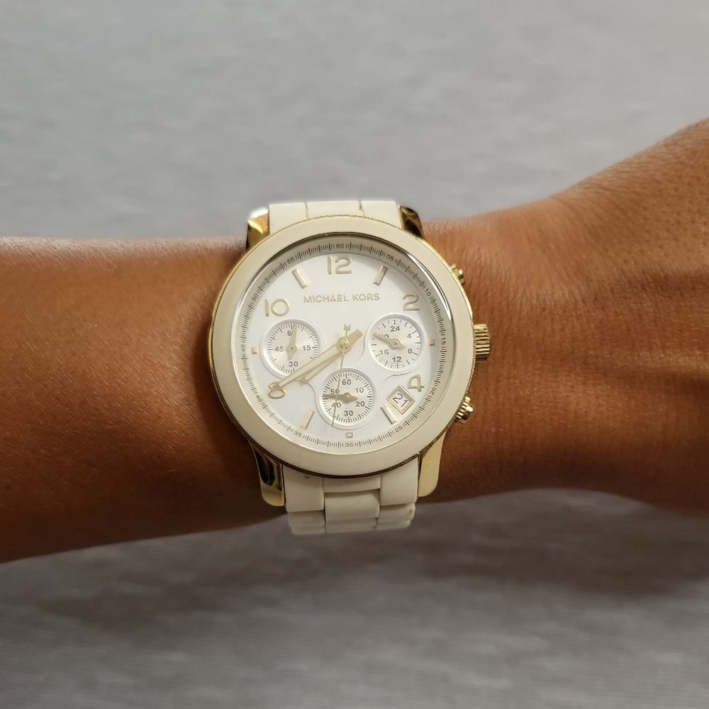 Michael Kors Silicone & Stainless Steel Watch MK-5145